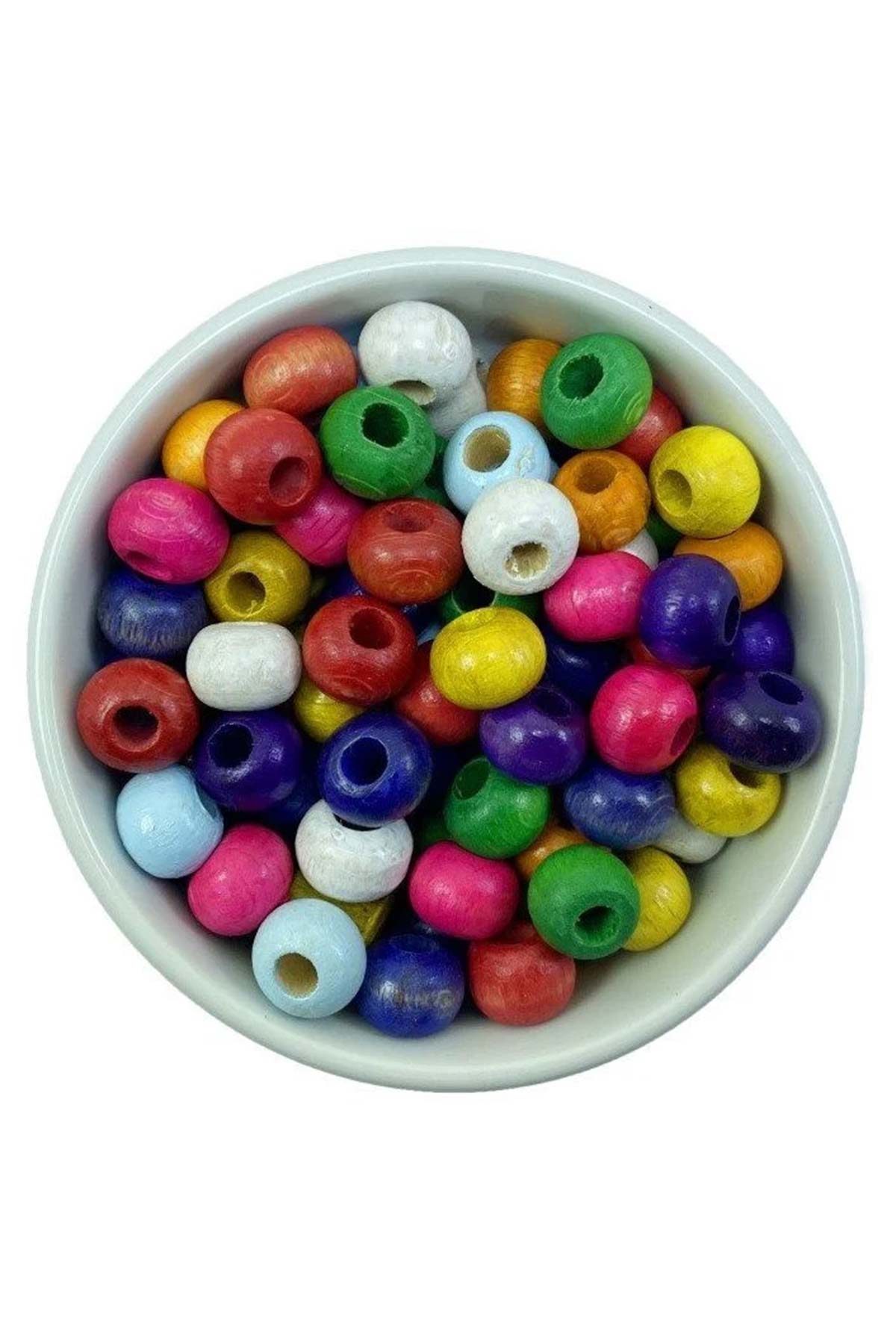 Mir Plastik Tahta Makrome Boncuk 10mm 275 Adet - Thumbnail