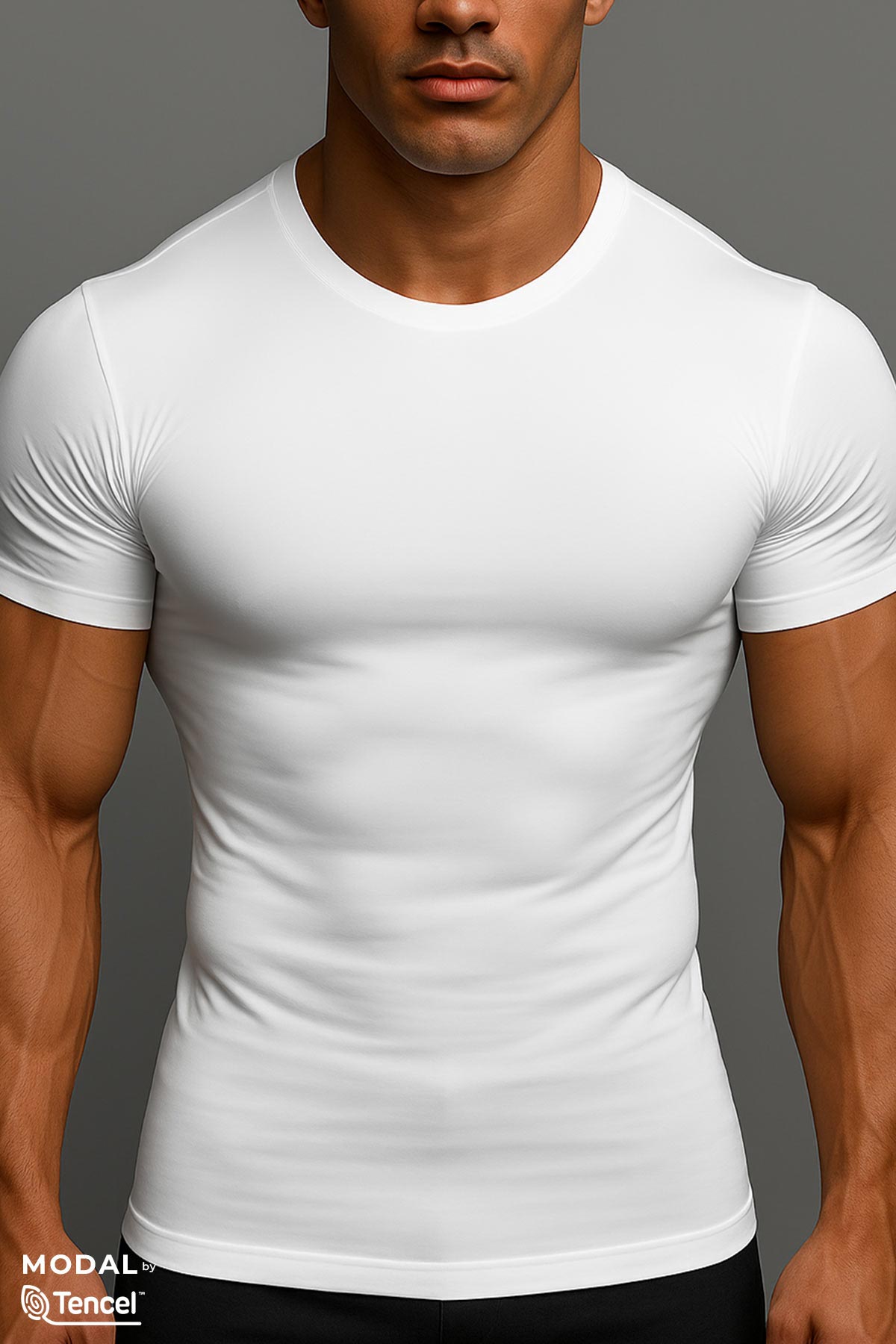 Mısırlı Erkek Atlet Kısa Kollu Tencel Bisiklet Yaka - Thumbnail