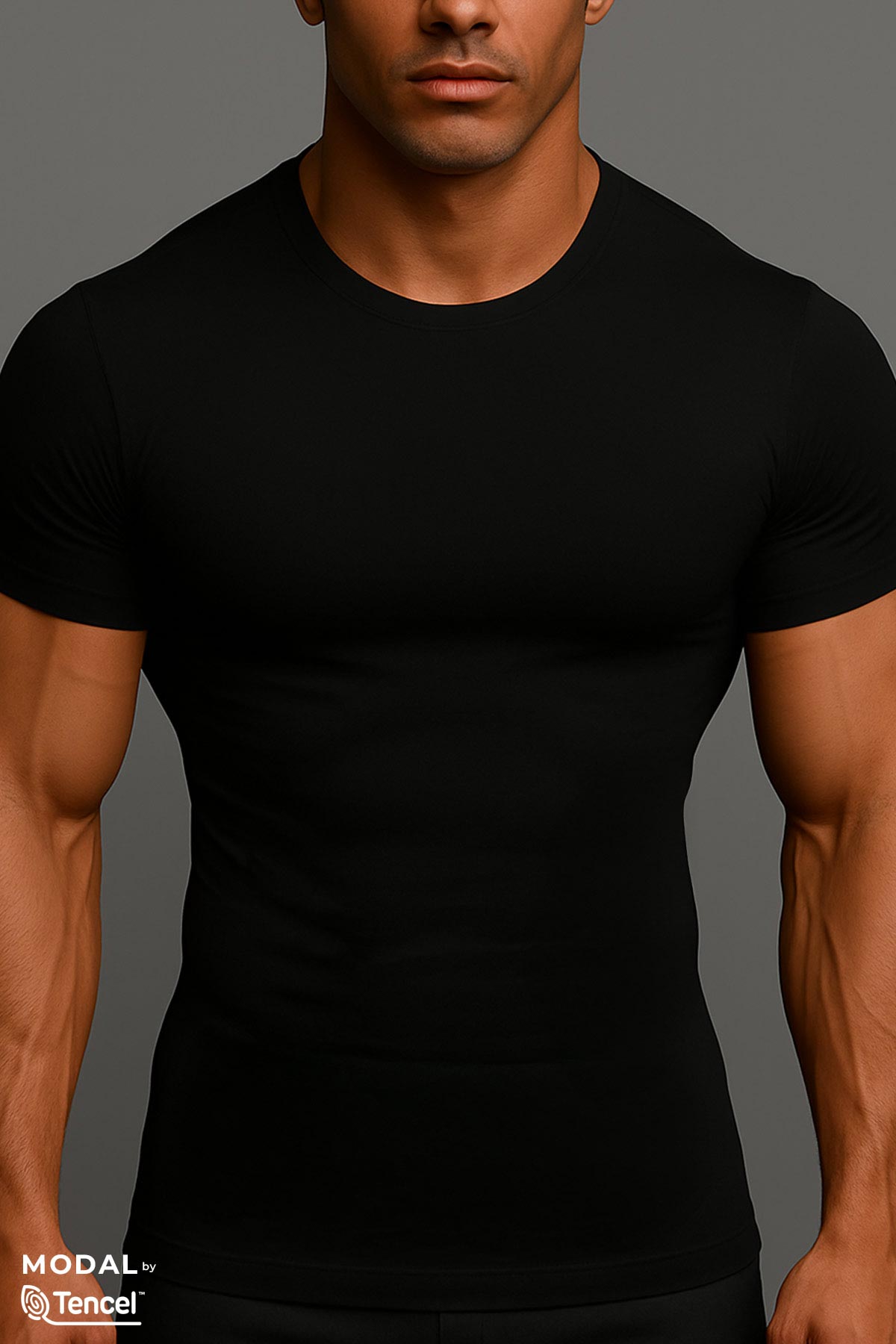 Mısırlı Erkek Atlet Kısa Kollu Tencel Bisiklet Yaka - Thumbnail