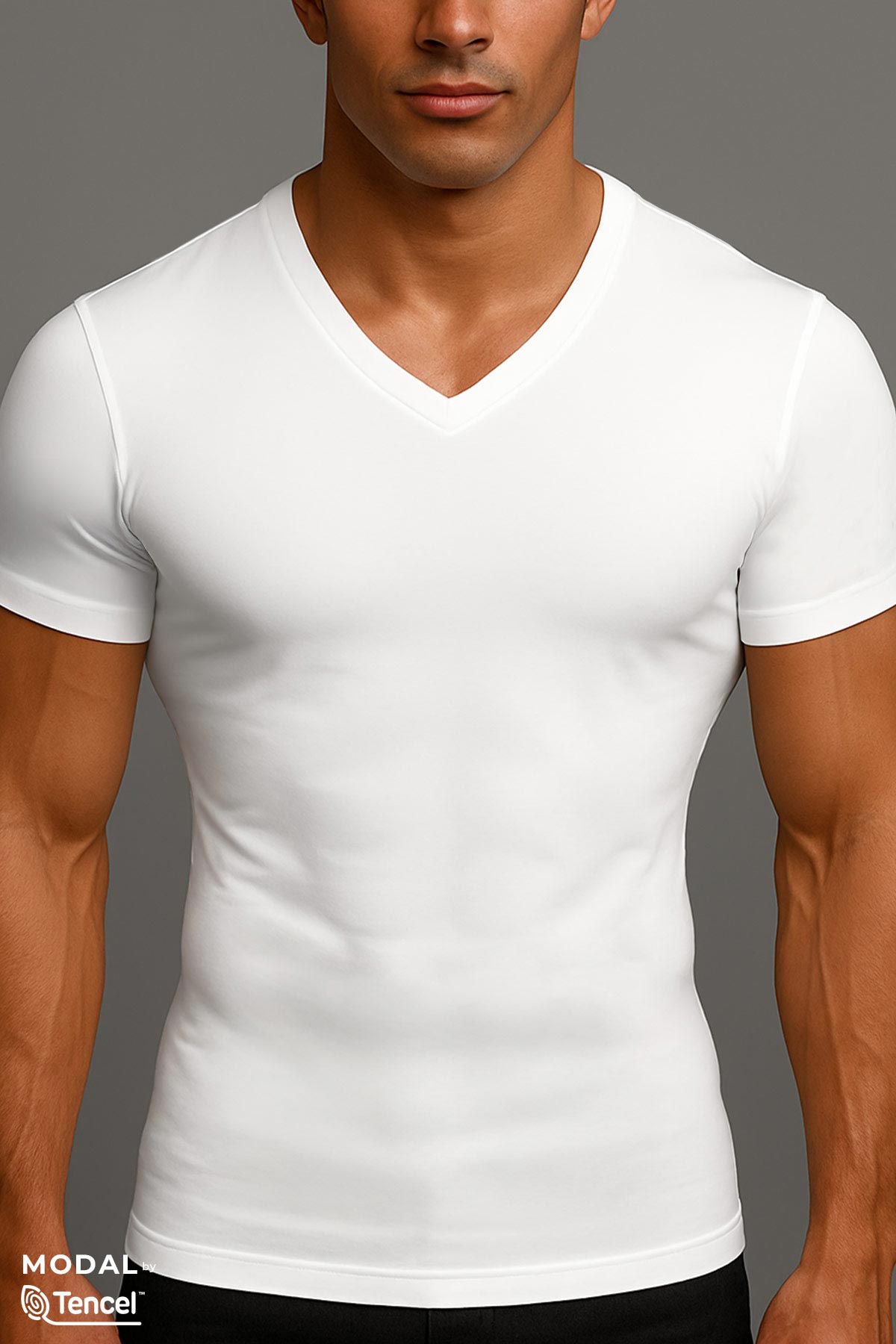 Mısırlı Erkek Atlet V Yaka Kısa Kollu Atlet - Thumbnail