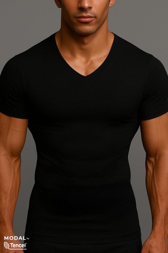 MISIRLI - Mısırlı Erkek Atlet V Yaka Kısa Kollu Atlet (1)