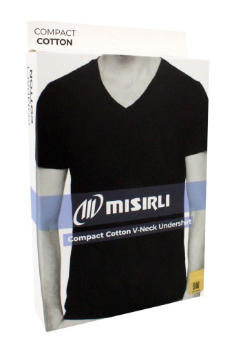 MISIRLI - Mısırlı Erkek Atlet V Yaka Kısa Kollu Atlet Organik Pamuklu