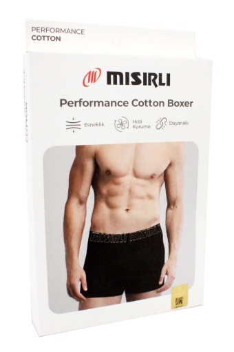 MISIRLI - Mısırlı Erkek Boxer Pamuklu Likralı Performance