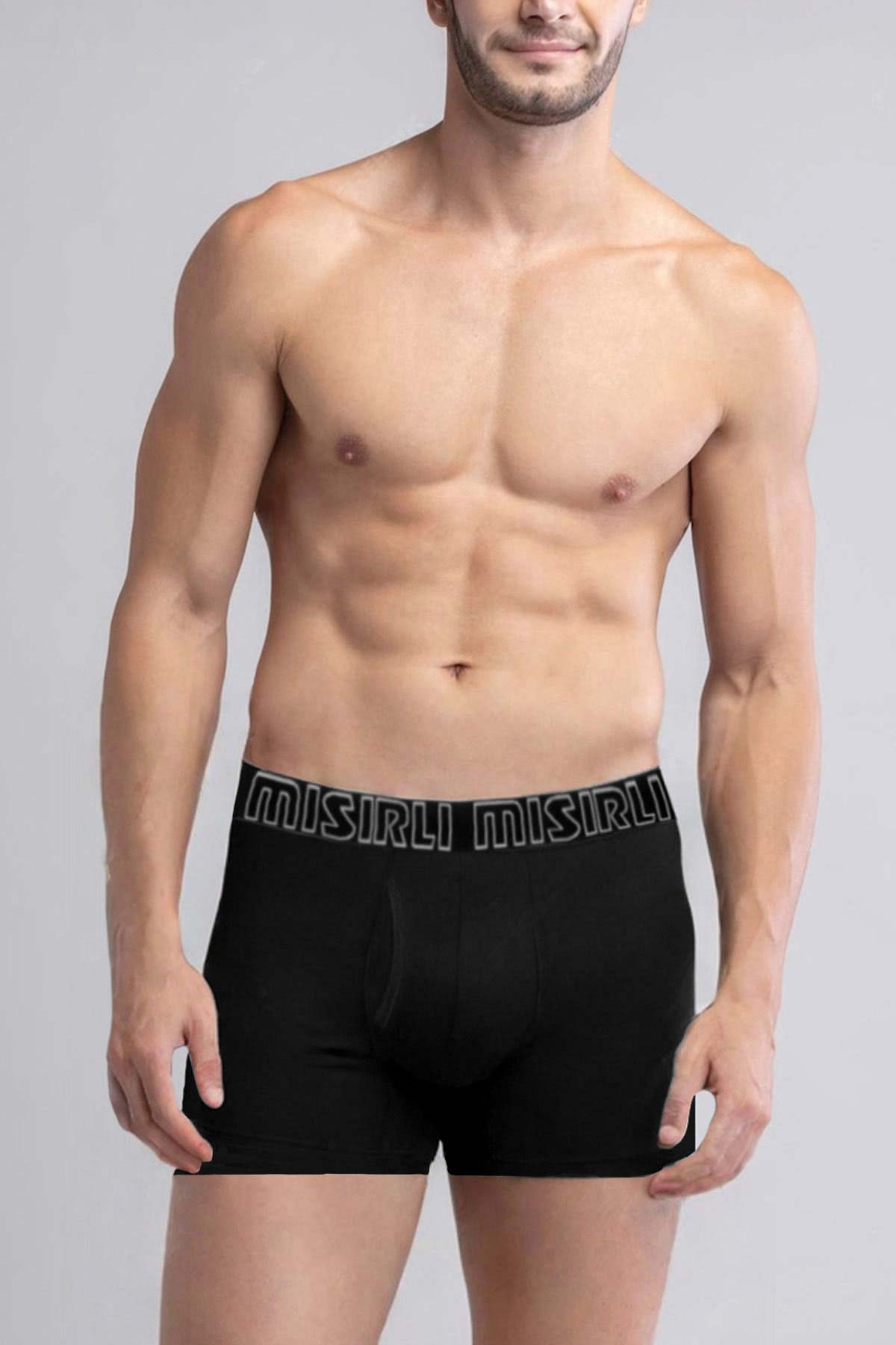 Mısırlı Erkek Boxer Pamuklu Likralı Uzun Performance - Thumbnail