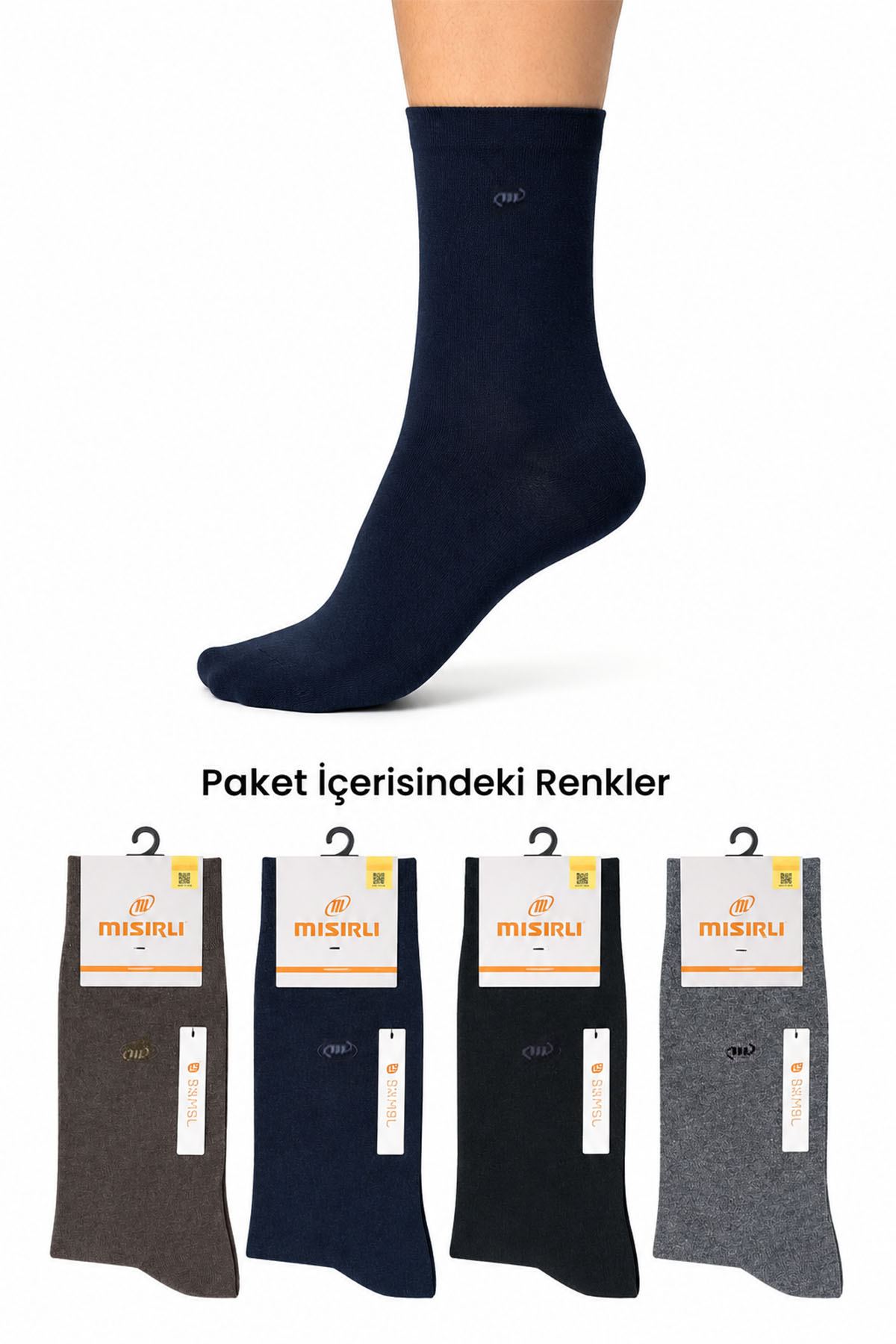 Mısırlı Erkek Garson Soket Çorap Bambu M Logolu - Thumbnail