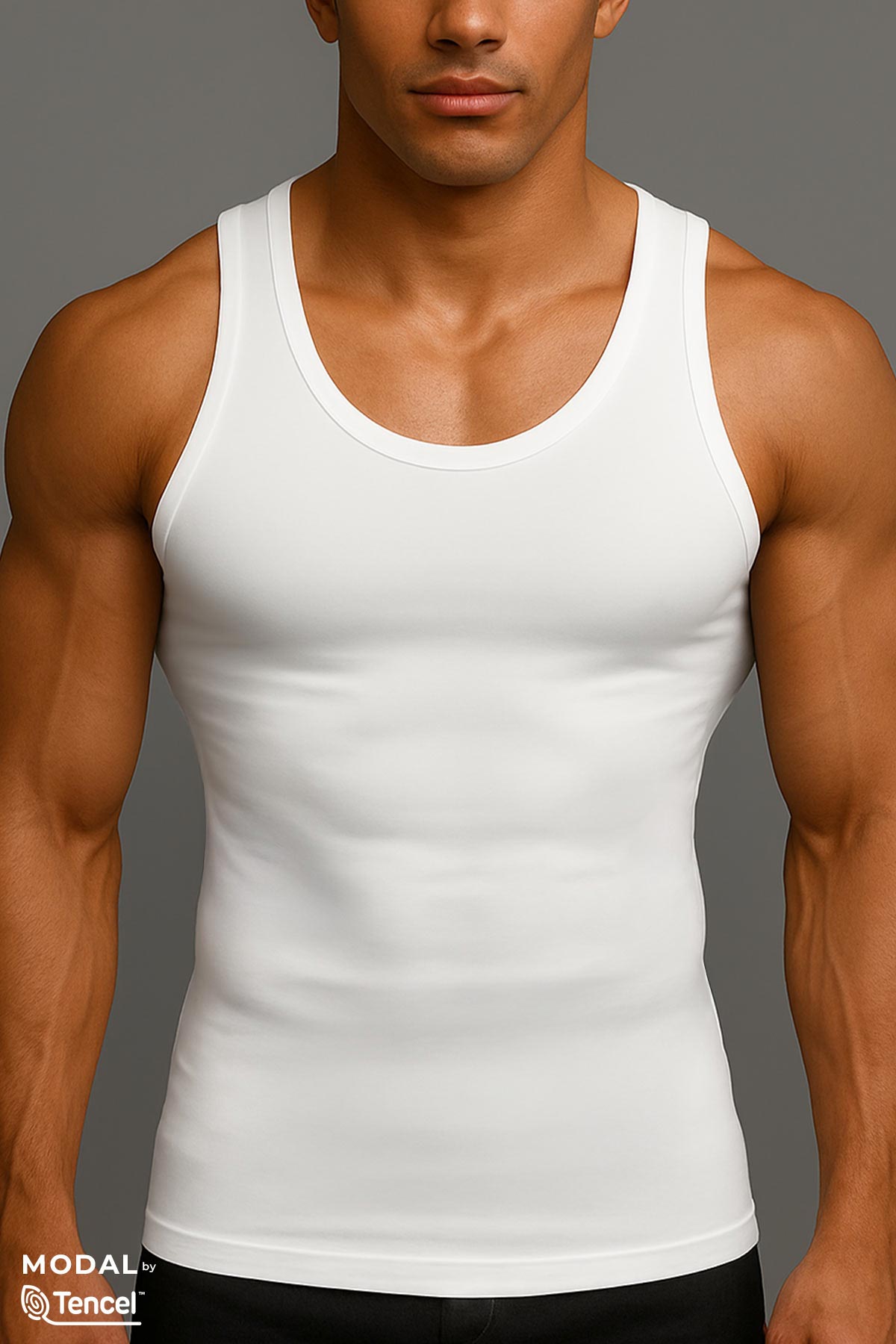 Mısırlı Erkek Kalın Askılı Atlet Tencel Basic - Thumbnail