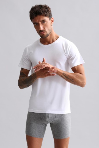 MISIRLI - Mısırlı Erkek Kısa Kollu Atlet Bambu Bisiklet Yaka