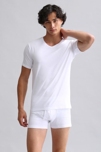 MISIRLI - Mısırlı Erkek Kısa Kollu Atlet Bambu V Yaka (1)