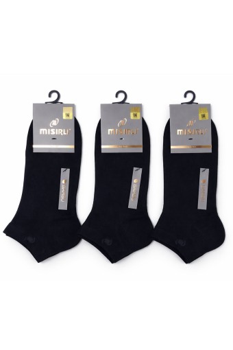 MISIRLI - Mısırlı Erkek Patik Çorap Bambu M Logolu Düz