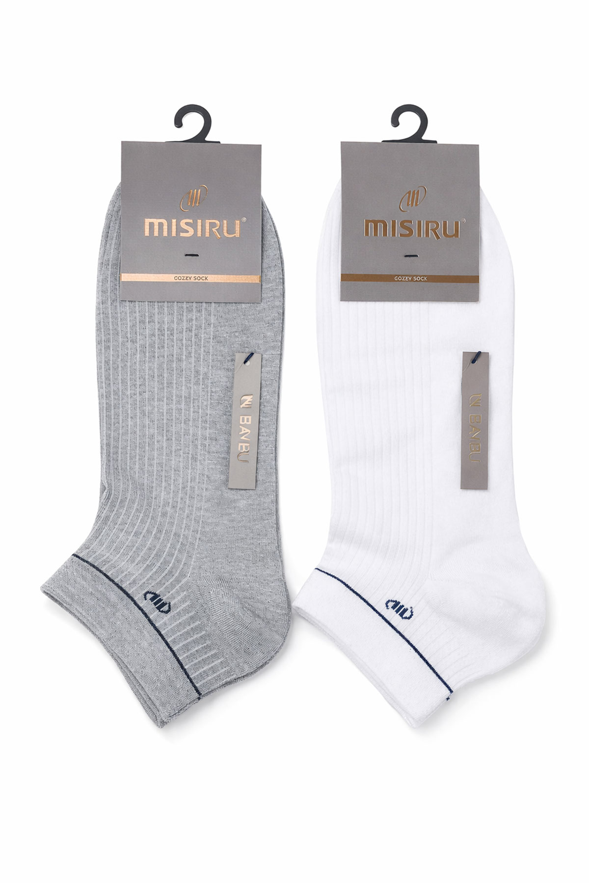 Mısırlı Erkek Patik Çorap Bambu Ripli - Thumbnail