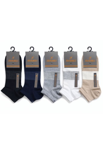 MISIRLI - Mısırlı Erkek Patik Çorap Pamuk M Logolu Desenli