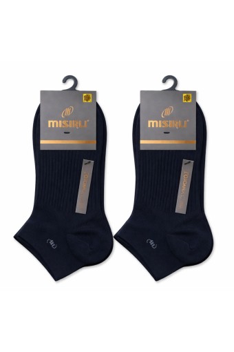 MISIRLI - Mısırlı Erkek Patik Çorap Pamuk M Logolu Lastikli Ribli