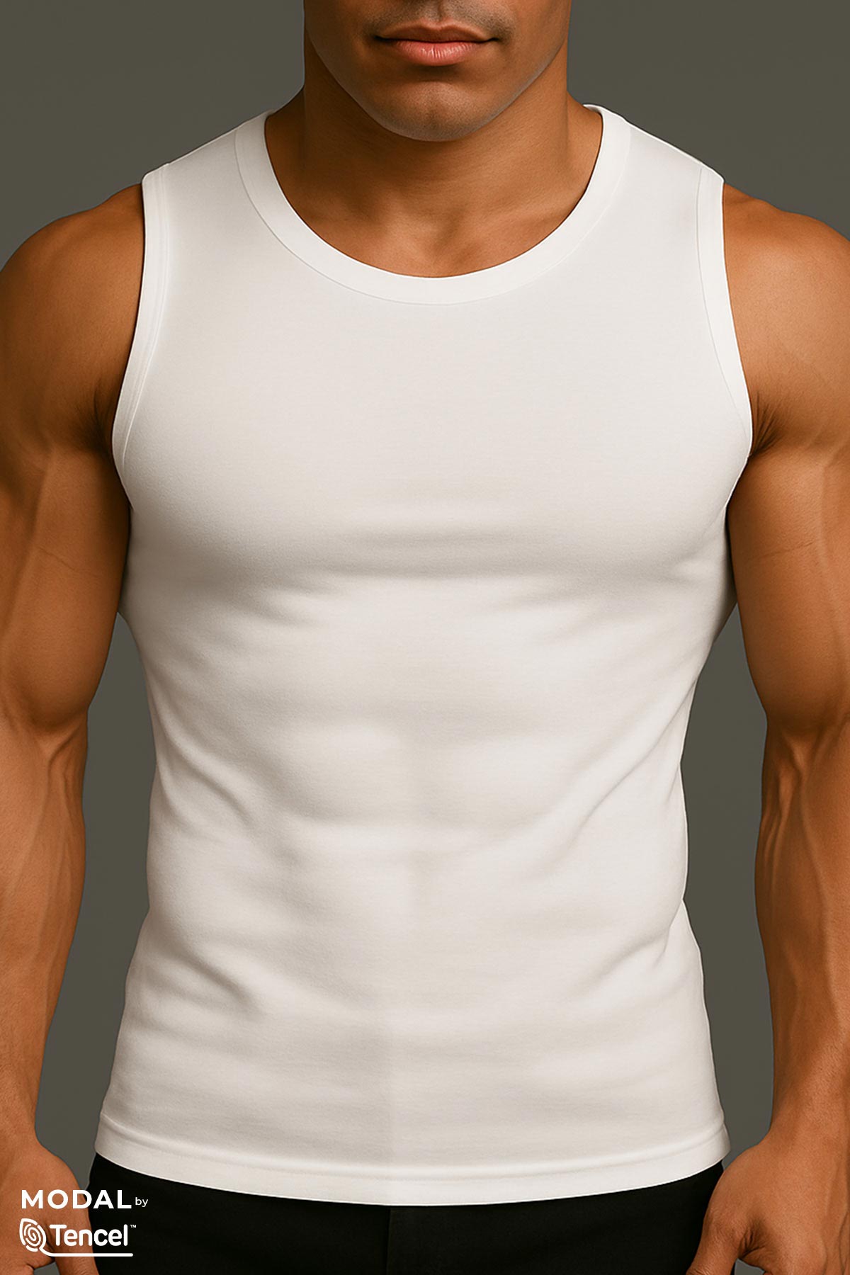 Mısırlı Erkek Sıfır Kol Atlet Tencel Sporcu - Thumbnail