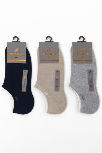 MISIRLI - Mısırlı Erkek Sneaker Çorap Bambu Düz