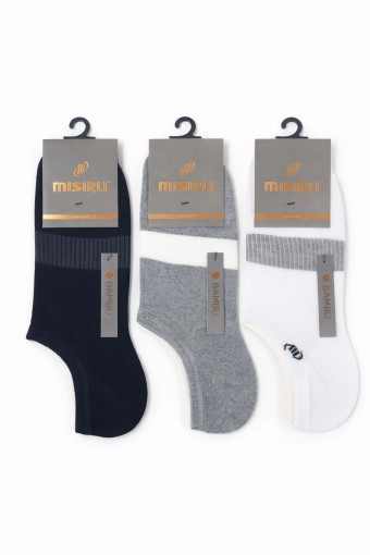 MISIRLI - Mısırlı Erkek Sneaker Çorap Bambu Ribli (1)
