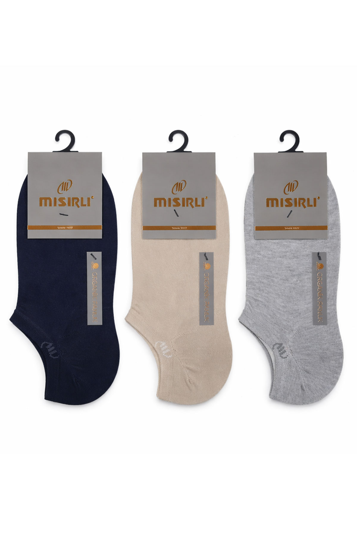 Mısırlı Erkek Sneaker Çorap Pamuklu Düz - Thumbnail