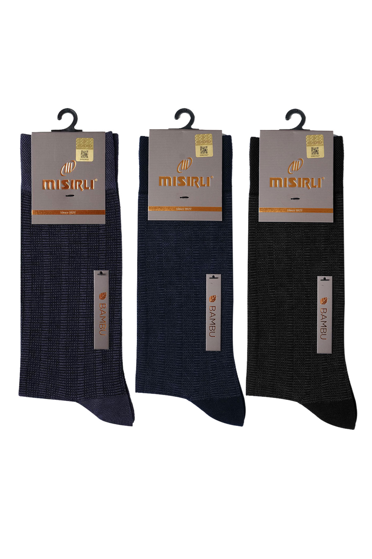 Mısırlı Erkek Soket Çorap Bambu Desenli - Thumbnail