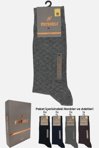 MISIRLI - Mısırlı Erkek Soket Çorap Bambu Elmas Desenli (1)
