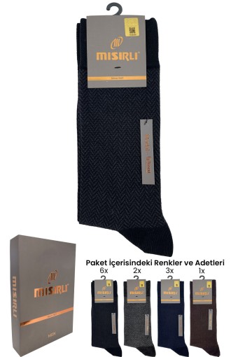MISIRLI - Misirli Erkek Soket Çorap Modal Balıksırtı Desenli
