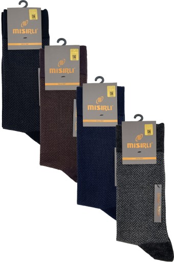 MISIRLI - Misirli Erkek Soket Çorap Modal Balıksırtı Desenli (1)
