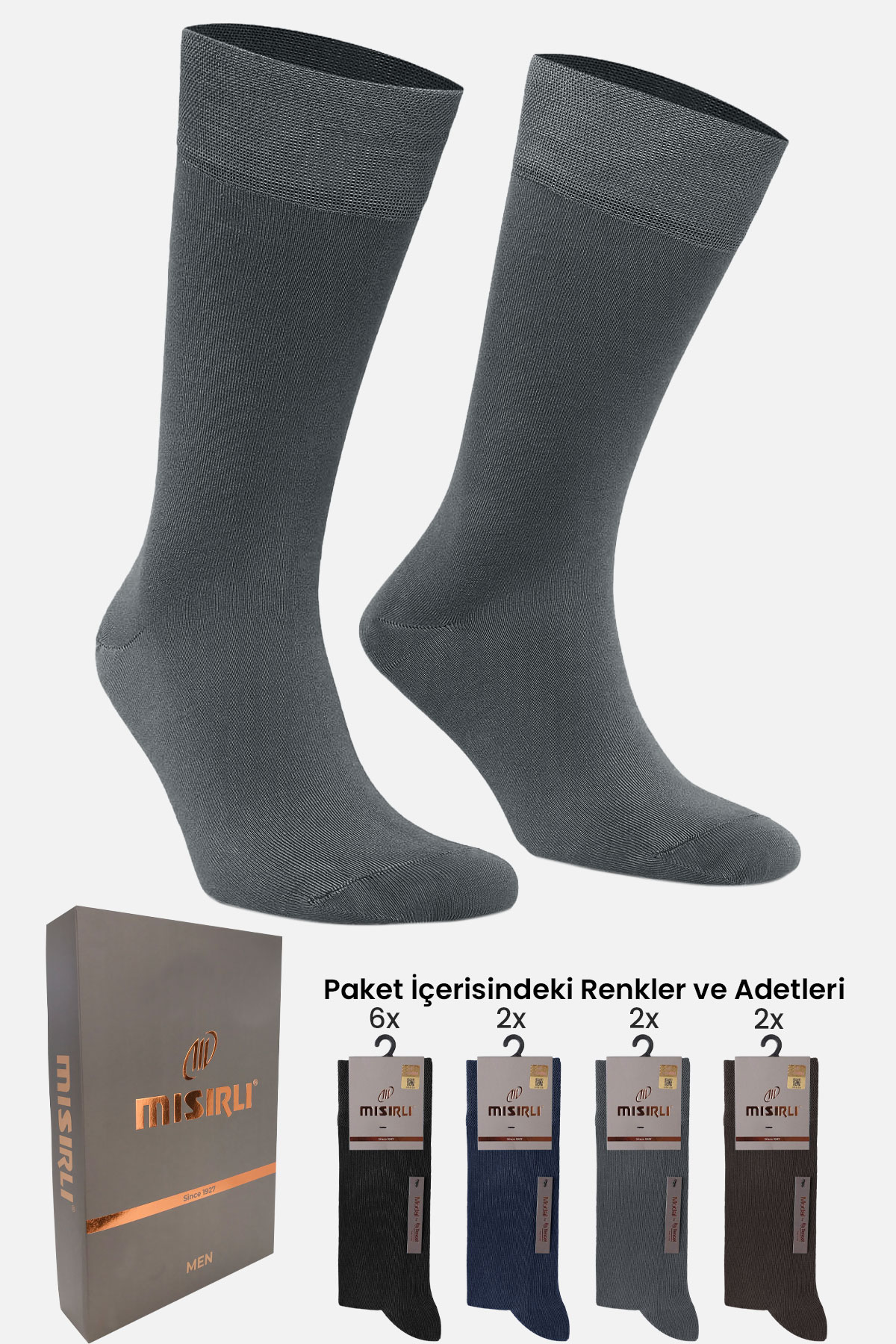 Mısırlı Erkek Soket Çorap Modal Düz - Thumbnail