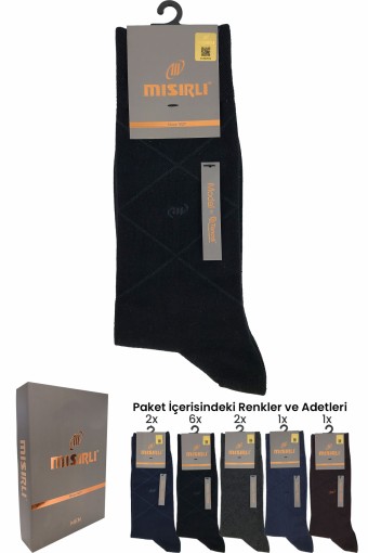 MISIRLI - Misirli Erkek Soket Çorap Modal Jakar Desenli