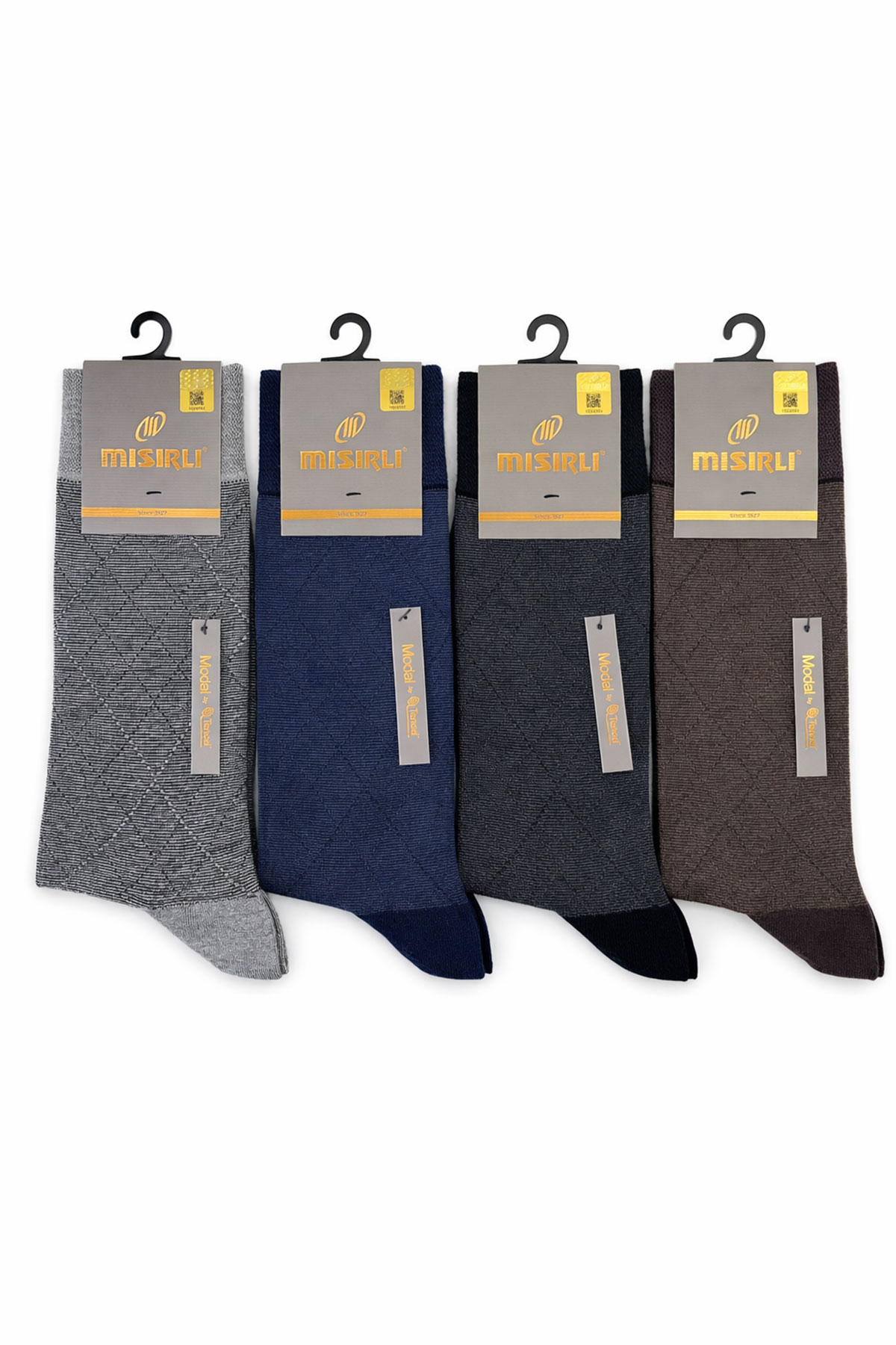 Misirli Erkek Soket Çorap Modal Jakarlı Desenli - Thumbnail