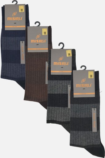 MISIRLI - Misirli Erkek Soket Çorap Modal Jakarlı Desenli (1)