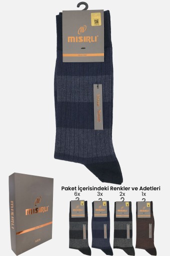 MISIRLI - Misirli Erkek Soket Çorap Modal Jakarlı Desenli (1)