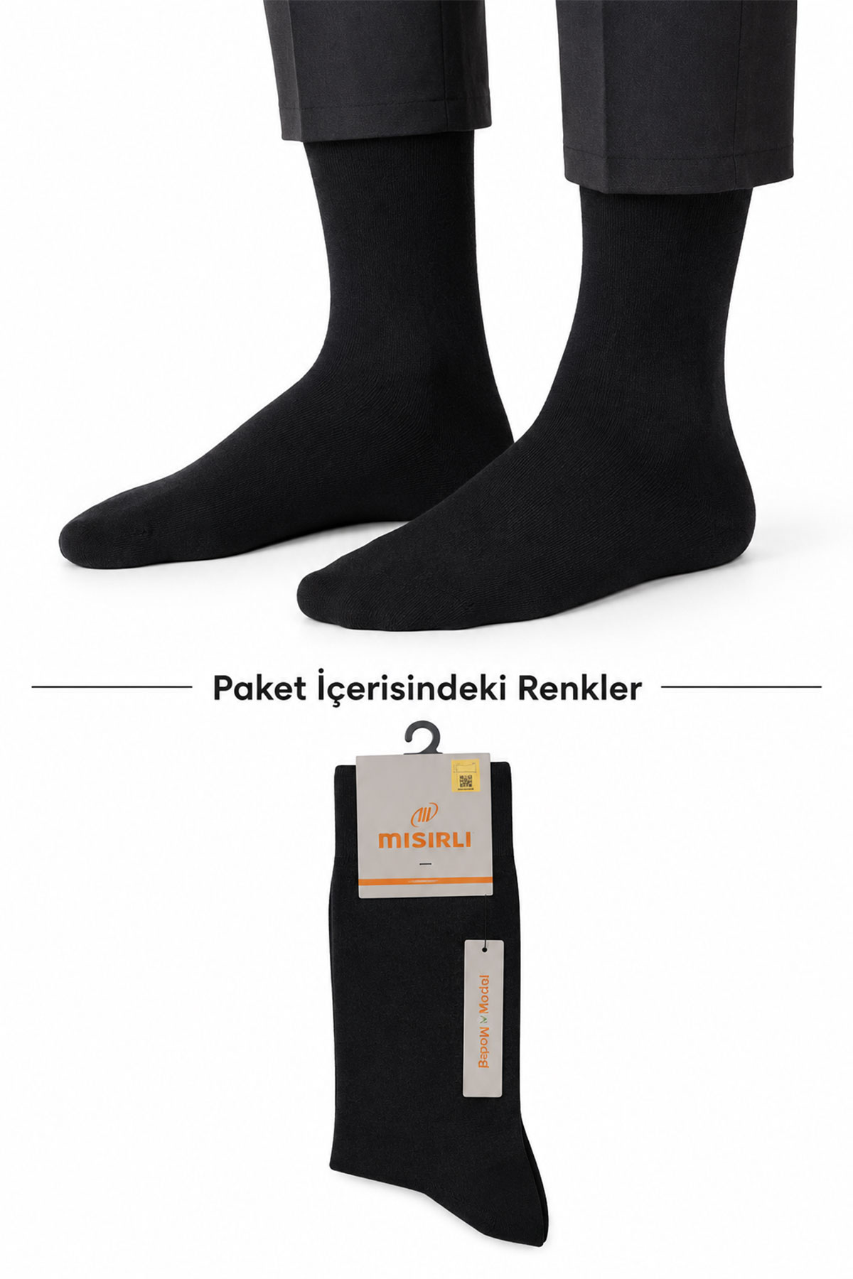 Mısırlı Erkek Soket Çorap Organik Modal - Thumbnail