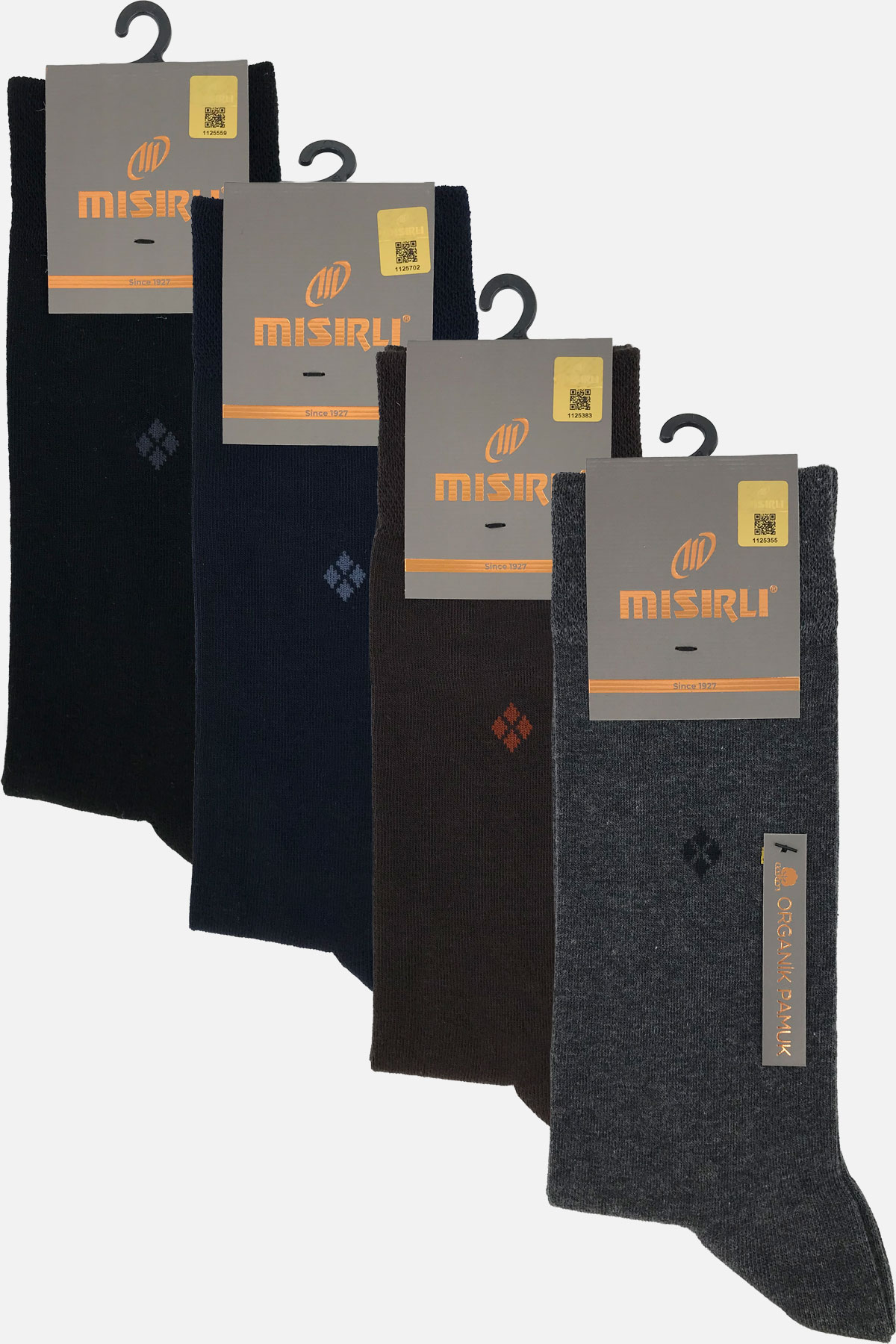 Mısırlı Erkek Soket Çorap Organik Pamuklu Arma Desenli - Thumbnail