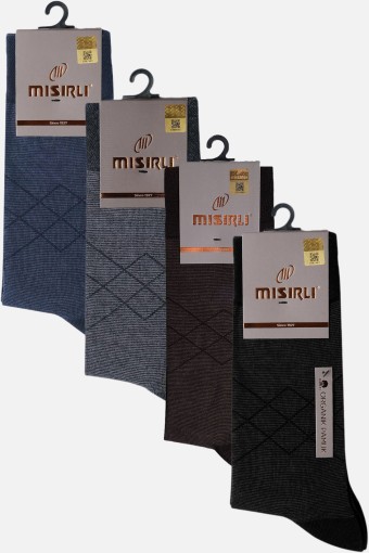 MISIRLI - Mısırlı Erkek Soket Çorap Organik Pamuklu Desenli (1)