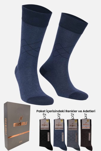 MISIRLI - Mısırlı Erkek Soket Çorap Organik Pamuklu Desenli