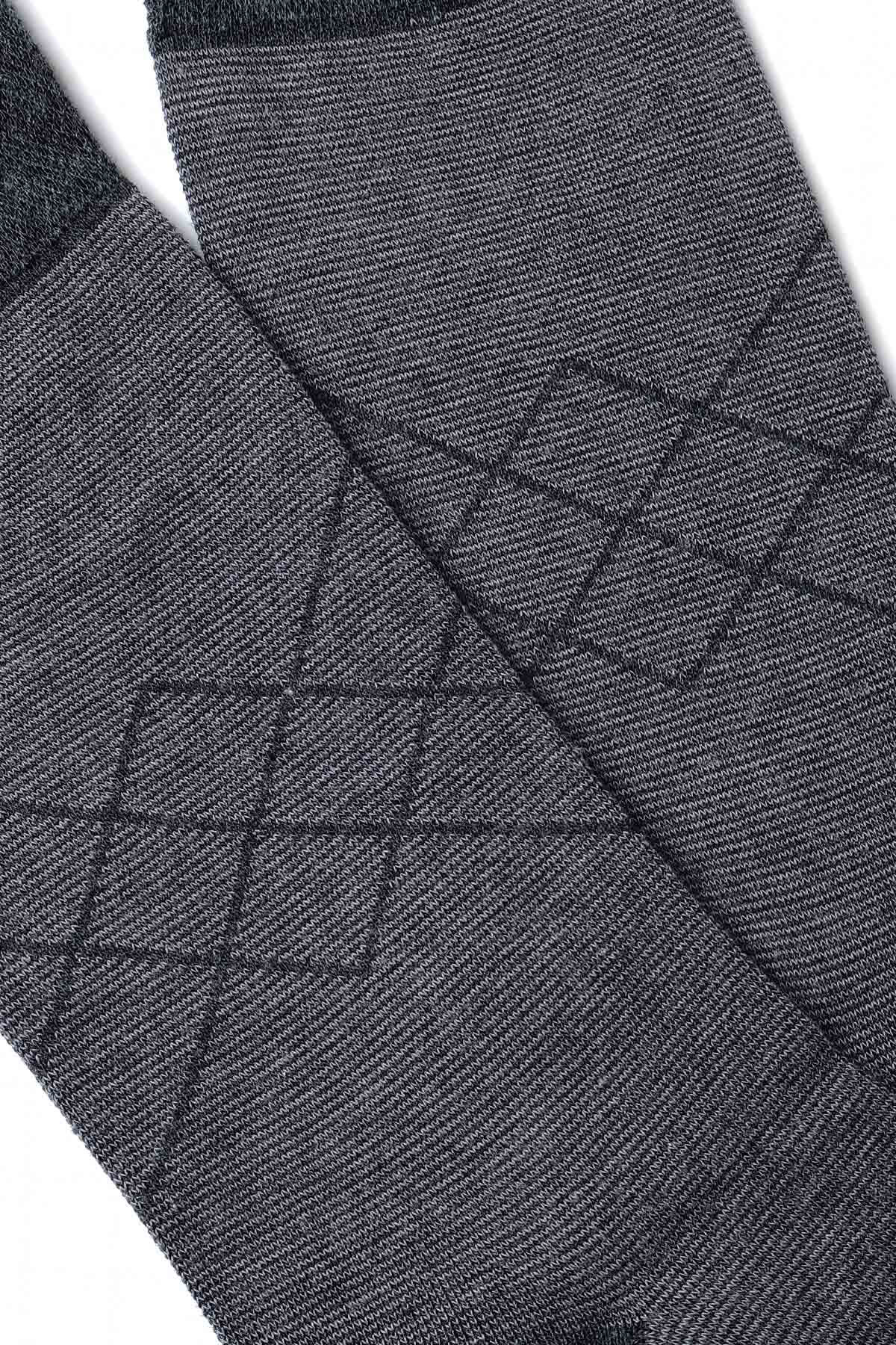 Mısırlı Erkek Soket Çorap Organik Pamuklu Desenli - Thumbnail