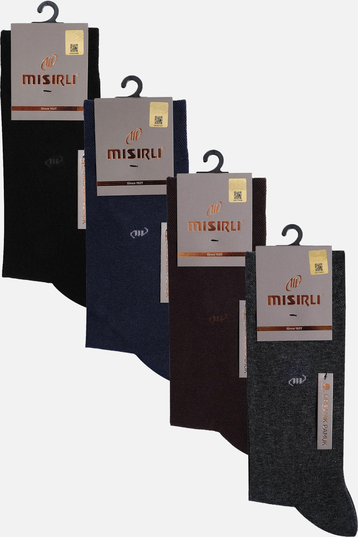 Mısırlı Erkek Soket Çorap Organik Pamuklu M Logolu - Thumbnail