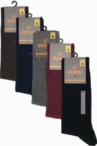 MISIRLI - Mısırlı Erkek Soket Çorap Organik Pamuklu Nokta Desenli (1)