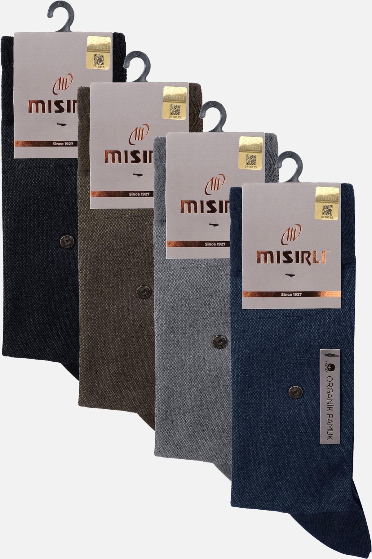 Mısırlı Erkek Soket Çorap Organik Pamuklu Rivetli - Thumbnail