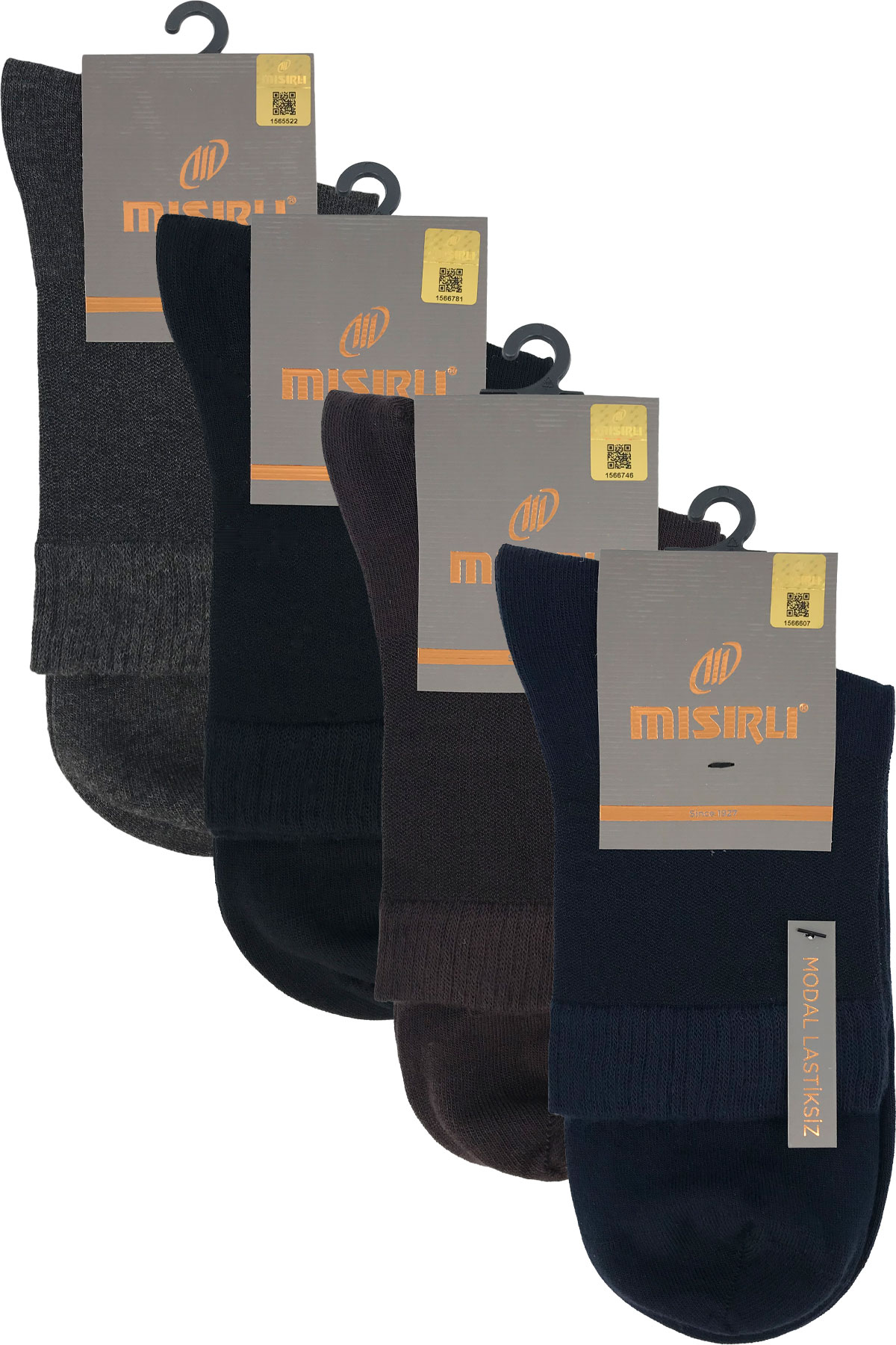 Mısırlı Erkek Yarım Konç Çorap Lastiksiz Modal - Thumbnail