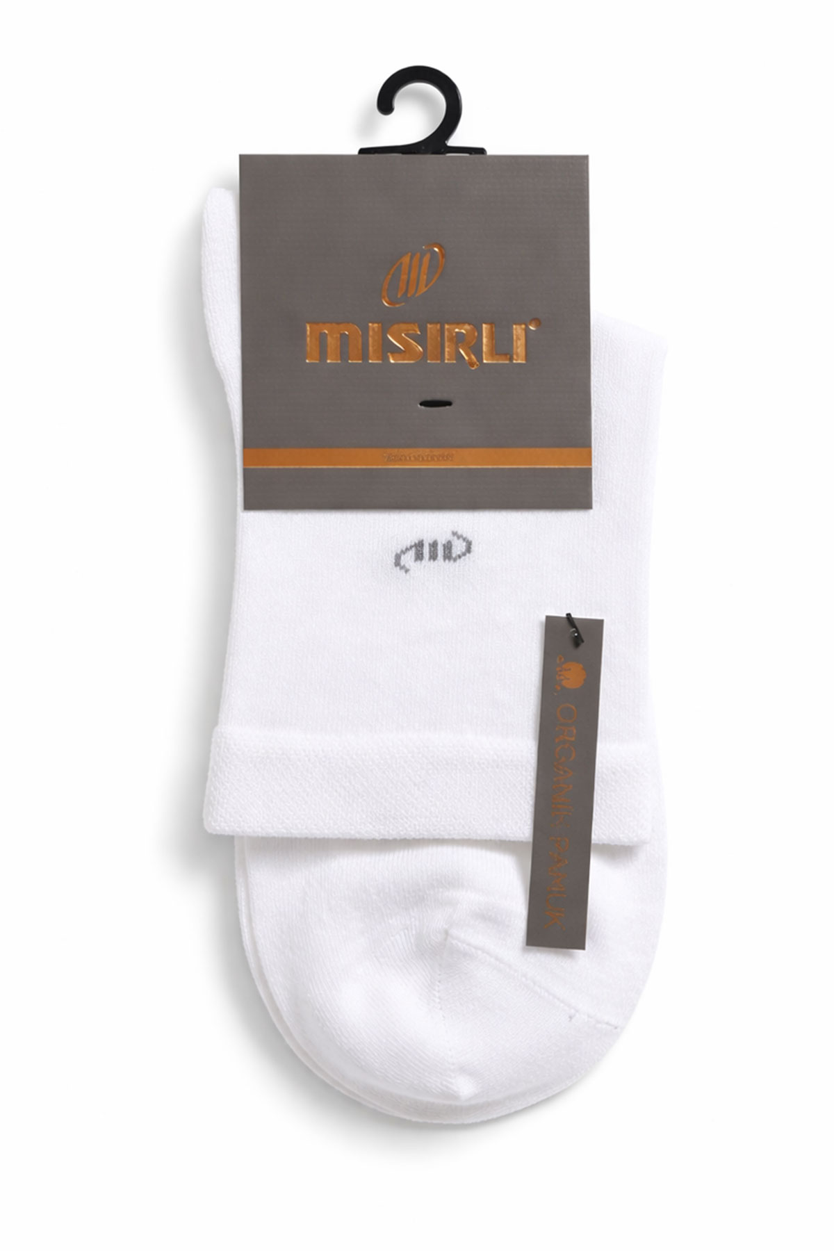 Mısırlı Erkek Yarım Konç Pamuklu M Logolu Düz - Thumbnail