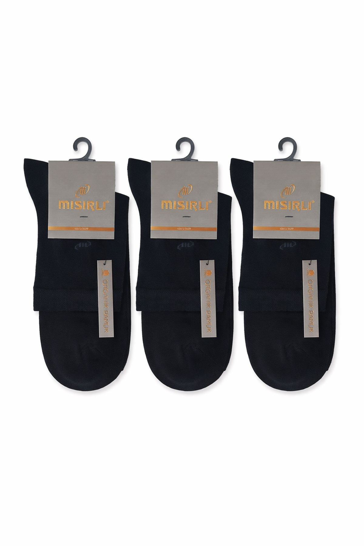 Mısırlı Erkek Yarım Konç Pamuklu M Logolu Düz - Thumbnail