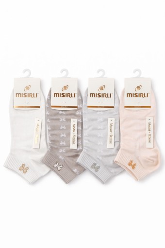 MISIRLI - Mısırlı Kadın Patik Çorap Modal Kurdela Desen