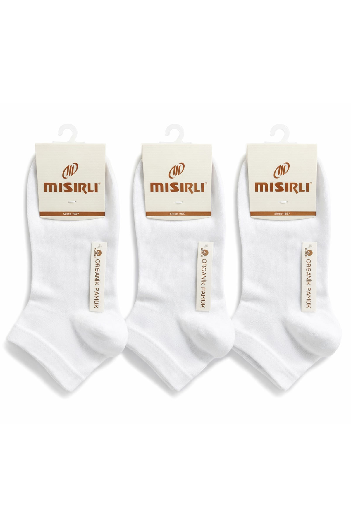 Mısırlı Kadın Patik Çorap Pamuklu Pike Ribli Lastikli - Thumbnail