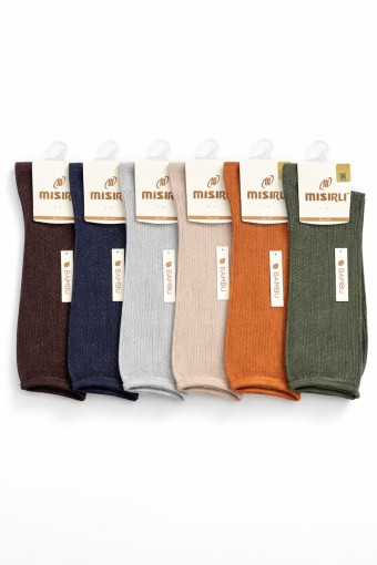 MISIRLI - Mısırlı Kadın Soket Çorap Bambu Simli (1)