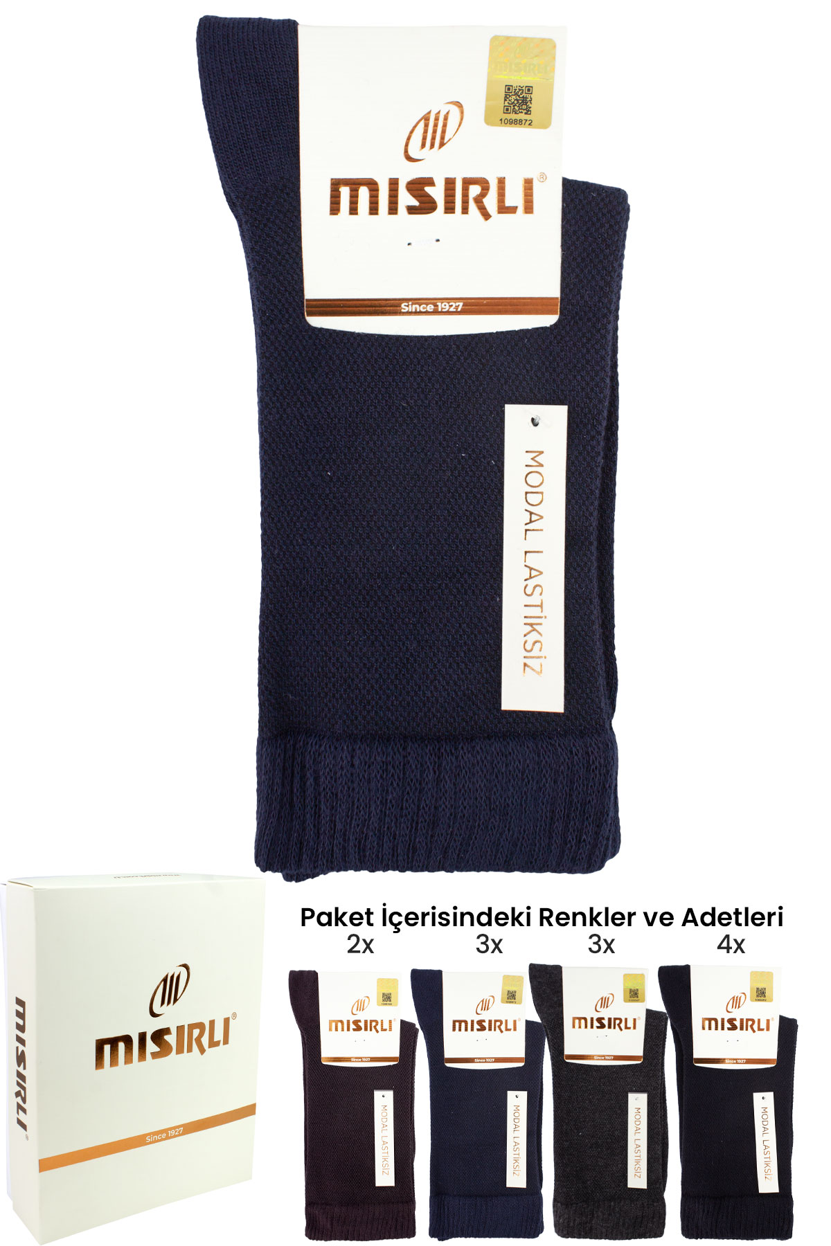 Mısırlı Kadın Soket Çorap Modal Lastiksiz Diyabetik - Thumbnail