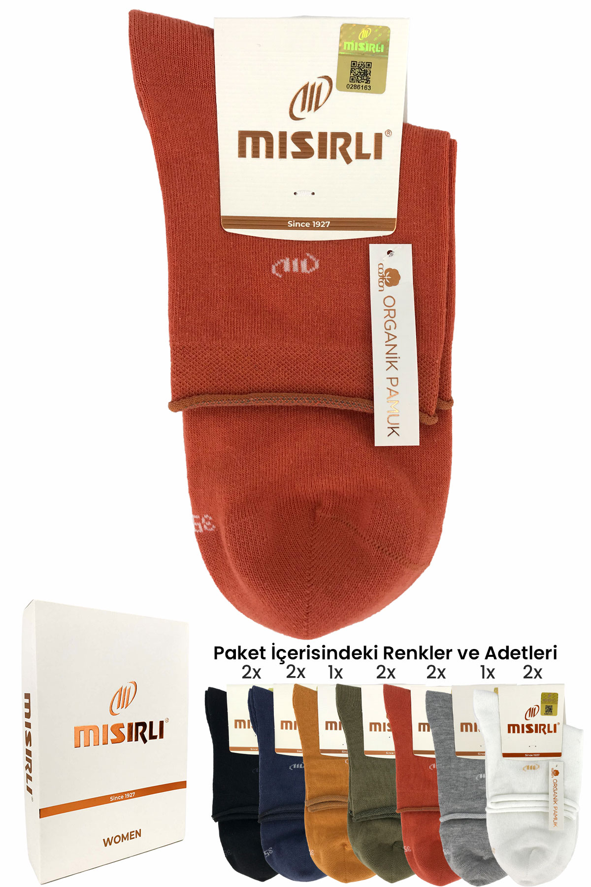 Mısırlı Kadın Yarım Konç Çorap Pamuklu - Thumbnail