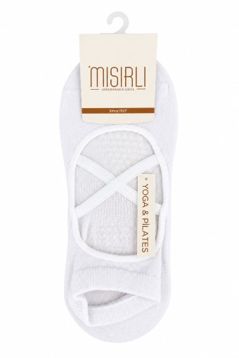MISIRLI - Mısırlı Kadın Yoga-Pilates Çorabı Suba Çapraz Bantlı Pamuklu