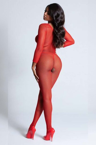 MİSS FELİZ - Miss Feliz Kadın Fantezi Vücut Çorabı Yuvarlak Yaka Özel Bölgesi Açık (1)