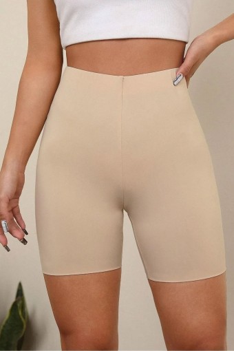 MİSSFİT - Missfit Kadın Uzun Paçalı Silikonlu Şort Lazer Kesim