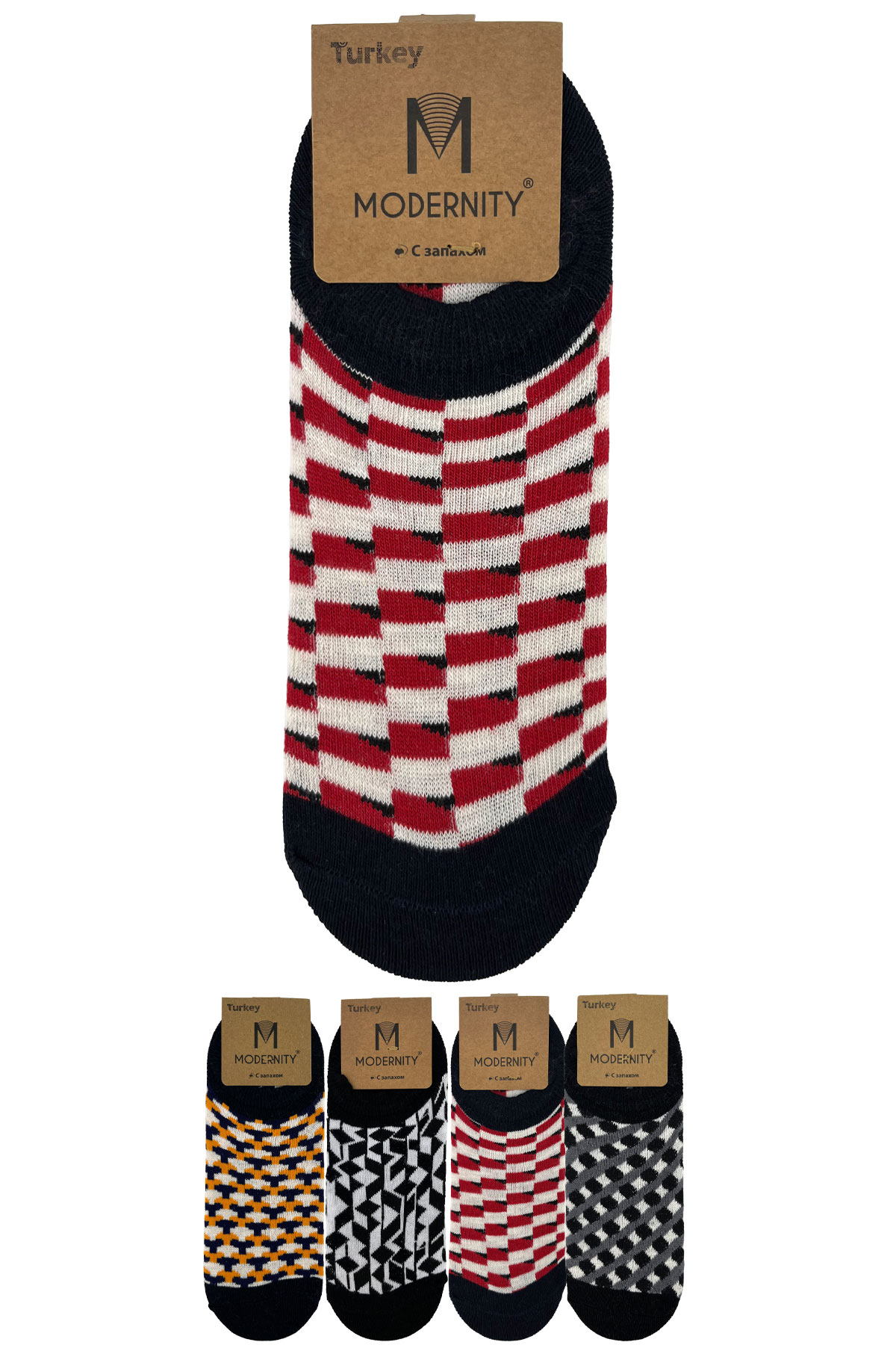 Modernity Kadın Sneaker Çorap Desenli - Thumbnail