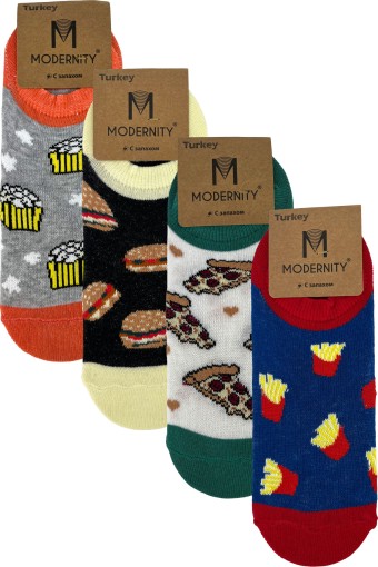 MODERNİTY - Modernity Kadın Sneaker Çorap Desenli (1)